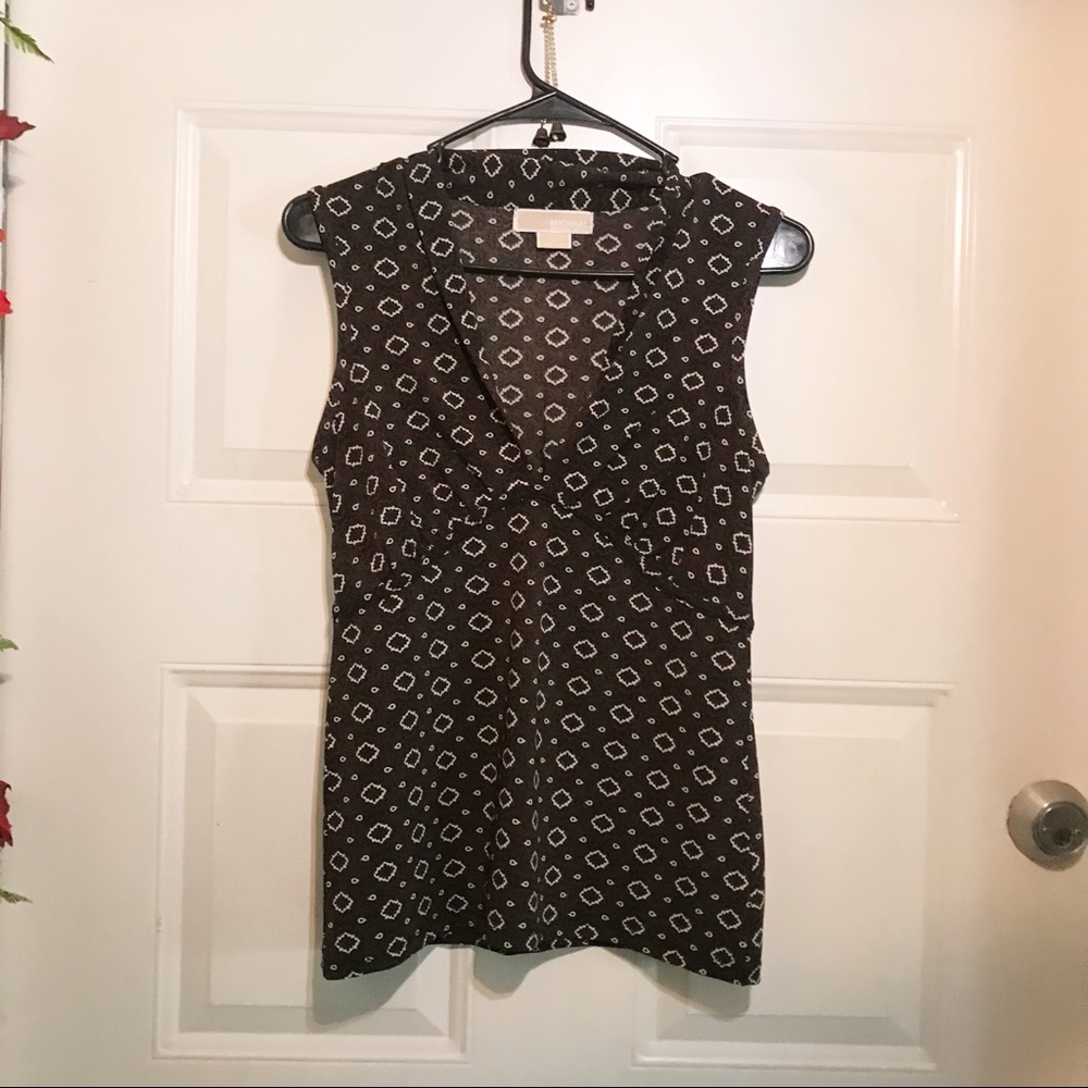Michael kors brown sleeveless stretchy tank Sz S